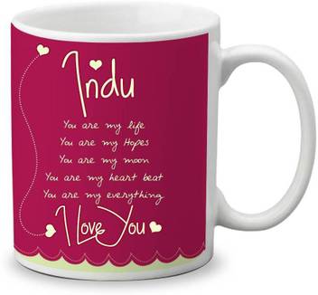 My Gifts Zone Indu Name Beautiful Ceramic Coffee Gifts For Anniversary Valentine S Day Gifts For Your Loved Ones Ceramic Coffee Mug Price In India Buy My Gifts Zone Indu Name Lord vinayagar, hindu god ganesha illustration, lord ganesha. my gifts zone indu name beautiful