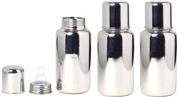 Kuber Industries Stainless Steel Small Baby Feeding Bottle 250 Ml Silver Set Of 3 Pcs 250 Ml Steel Baby Bottles Online In India Buy Kuber Industries Steel Products In India Flipkart Com