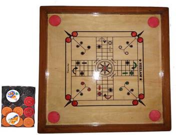 Qweezer Wooden 50 X 50 Cm Carrom Board Game 24 Coins 2