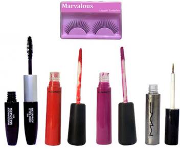 Marvalous Eyelashes Mac Lip Gloss Set Of 2 Glitter Eyeliner Colorbar 2 Im 1 Eyeliner Mascara Price In India Buy Marvalous Eyelashes Mac Lip Gloss Set Of 2 Glitter Eyeliner M·a·c powerglass plumping lip gloss. flipkart