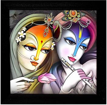 Gallery99 Radha Krishna Face Natural Colors 0 5 Inch X