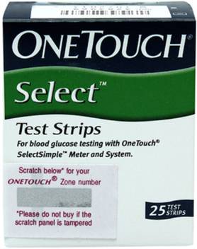 Onetouch Select 25 Glucometer Strips Price In India Buy Onetouch Select 25 Glucometer Strips Online At Flipkart Com