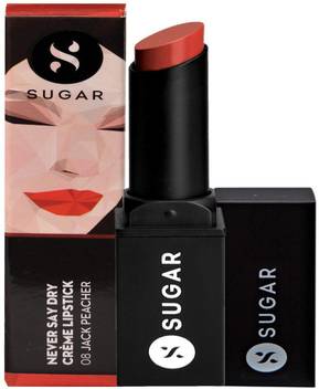 Sugar Never Say Dry Cream Lipstick 3 5 G 08 Jack Peacher Price In India Buy Sugar Never Say Dry Cream Lipstick 3 5 G 08 Jack Peacher Online In India Reviews Ratings Features Flipkart Com