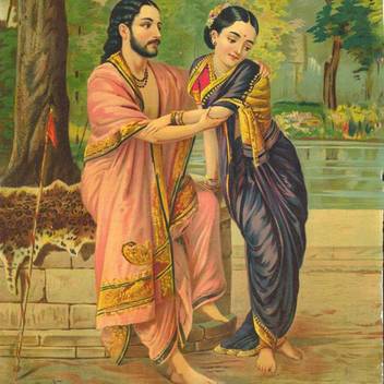 Arjuna Subadhra Raja Ravi Varma Mythology Collection Small