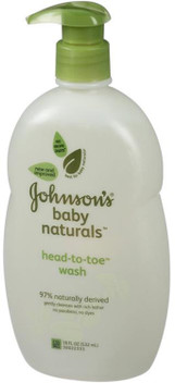 johnson's baby naturals head to toe wash