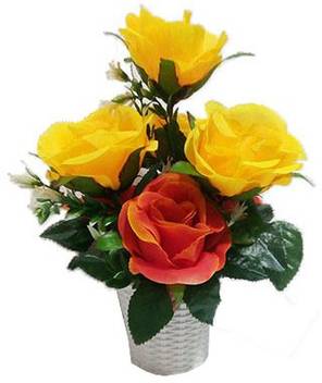 Saf Eautiful Yellow Rose Artificial Flower With Pot Price In India Buy Saf Eautiful Yellow Rose Artificial Flower With Pot Online At Flipkart Com