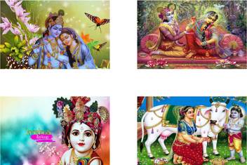 Lord Krishna Combo Poster set of Four Posters - bal krishna poster - god  krishna poster - radhe krishna poster Paper Print - Religious, Art &  Paintings posters in India - Buy