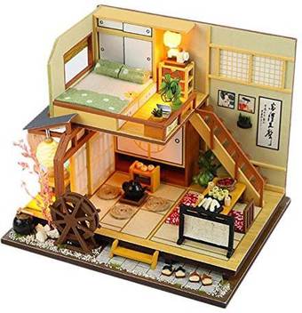 Genrc Dollhouse Miniature Diy Small House Kit Wooden Creative Room