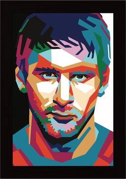 Lionel Messi Framed Poster Paper Print Art Paintings Posters