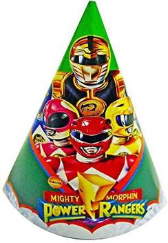 Power Rangers Mighty Morphin Birthday Party Hats 8pk Mighty