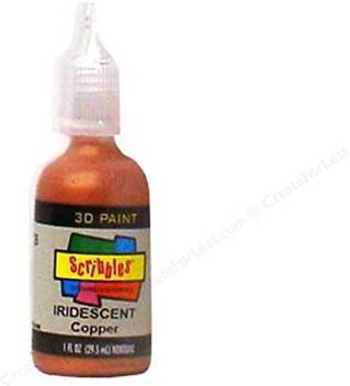 Scribbles 3d Fabric Paint 1oz Iridescent Copper 3d Fabric