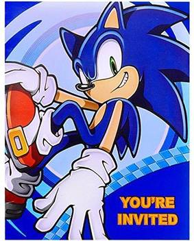 Birthday Express Sonic The Hedgehog Party Supplies Invitations