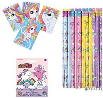 Justfun Colorful Unicorn Party Favors 12 Pencils 12 Mini