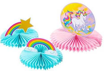 Blue Panda Unicorn Party Decoration 3 Piece Rainbow Unicorn Honeycomb Decoration Centerpiece Kids Birthday Party Supplies For Girls Pin Unicorn Party Decoration 3 Piece Rainbow Unicorn Honeycomb Decoration Centerpiece Kids Birthday