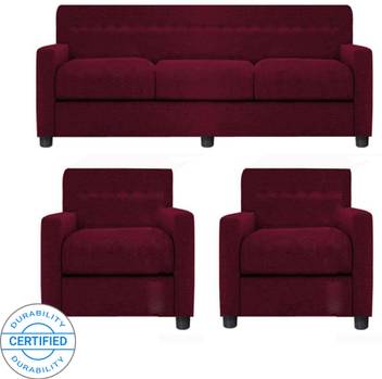 Gioteak Slovenia Fabric 3 1 Maroon Sofa Set Price In India Gioteak Slovenia Fabric 3 1