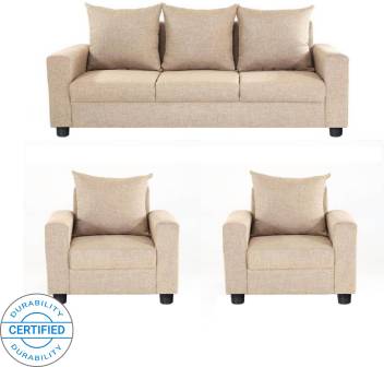 Gioteak Canberra Fabric 3 1 1 Beige Sofa Set Price In India