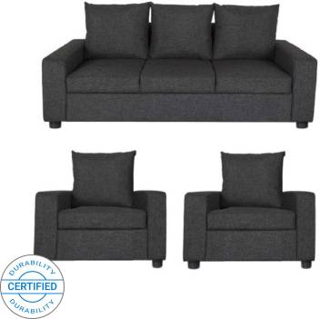 Gioteak Canberra Fabric 3 1 1 Black Sofa Set Price In India