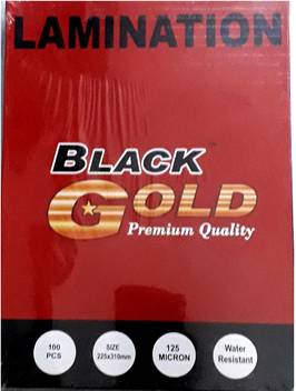 S Tech Black Gold Premium Laminating Pouch Film Pack Of 100pcs Clear Film 125 Micron A4 Laminating Sheet Price In India Buy S Tech Black Gold Premium Laminating Pouch Film Pack Of 100pcs