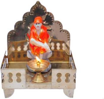 Theglobalmart Beautiful Combo Sai Baba Idol And Mandir Temple Pooja Mandap With Diya Metal Home Temple Price In India Buy Theglobalmart Beautiful Combo Sai Baba Idol And Mandir Temple Pooja Mandap With Diya Metal Home
