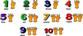Khirki Medium 1 2 3 4 Number Kids Wall Sticker Pvc Vinyl 60cm