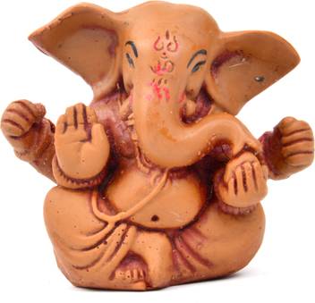 Green Spiritual Car Dashboard Decor Lord Ganesha Poly