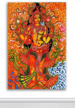 Tamatina Tamatina Canvas Painting Ardhnarishvara Shiva Kerala