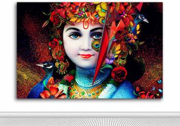 Lord Krishna - Modern Art Painting by Deepalakshmi Sampath