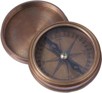 Damdar Online Bazaar Brass Magnetic Compass Navigator Inch 0 75