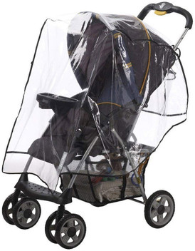 stroller with plastic cover