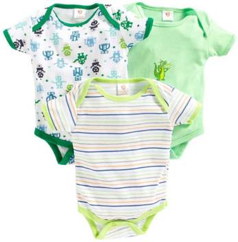Pebbles Baby Boys Baby Girls Green Bodysuit Flipkart