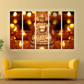 Om Digital Printers Multiple Frames Lord Buddha Wall Painting