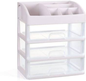 House Of Quirk 3 Layer Makeup Storage Box Cosmetic Organizer Multi