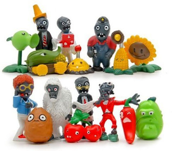 16 Pcs Plants Vs Zombies Toys Garden Warfare Action Figures Set Display Toy
