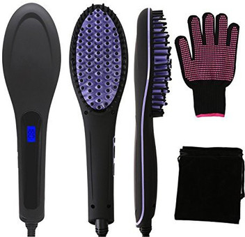 easy hair straightener brush