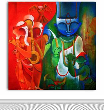 Tamatina Tamatina Canvas Painting Maa Kali Ganesha Modern Art