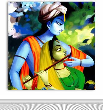 Tamatina Tamatina Canvas Painting Radha Krishna Beautiful Love Modern Art Paintings Religious Canvas Art Oil 35 Inch X 35 Inch Painting Price In India Buy Tamatina Tamatina