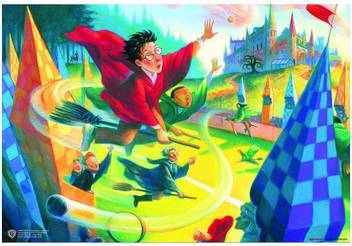 Official Licensed Harry Potter Quidditch Poster A4 Paper Print