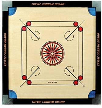 Tryviz 20 20 Inch Sports High Wood 8 Mm Carrom Board Game With Coins Set Striker Powder 20 Inch Carrom Board Buy Tryviz 20 20 Inch Sports High Wood 8 Mm