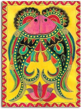 Tamatina Tamatina Kalamkari Canvas Painting Gods Of Hindus