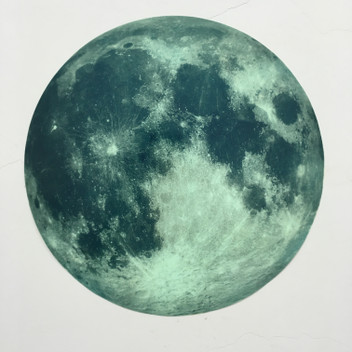 Zip Up Hoodie Full Moon Glowing in The Sky