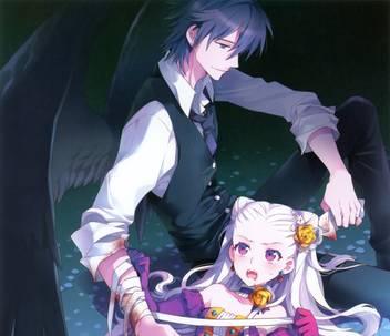 Athah Anime Original Bandage Long Hair Short Hair Fangs Vampire Wings Black Hair Glove Flower Tie,Panda Express Orange Chicken And Fried Rice