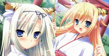 Athah Anime Original Nekogirl Miko Outfit Blue Eyes Long Hair