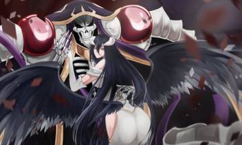 Get Wallpaper Athah Anime Overlord Albedo Ainz Ooal Gown 13 19 Inches Wall For iPhone