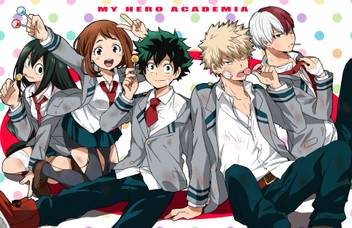 Athah Anime My Hero Academia Izuku Midoriya Ochako Uraraka Tsuyu Asui Katsuki Bakugou Shouto Todoroki 13 19 Inches Wall Poster Matte Finish Paper Print Animation Cartoons Posters In India Buy