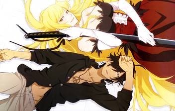 Wallpaper Athah Anime Monogatari Series Koyomi Araragi Monogatari Kiss For Android