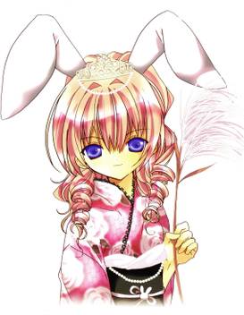 Athah Anime Original Bunny Ears Long Hair Smile Blue Eyes Blonde Kimono 13 19 Inches Wall Poster Matte Finish Paper Print Animation Cartoons Posters In India Buy Art Film Design