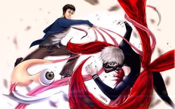 Athah Anime Crossover Shinichi Izumi Ken Kaneki Parasyte The Maxim Tokyo Ghoul 13 19 Inches Wall Poster Matte Finish Paper Print Animation Cartoons Posters In India Buy Art Film Design
