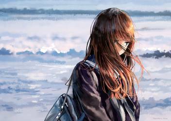 Athah Anime Original Girl Brown Hair Long Hair School Uniform 13