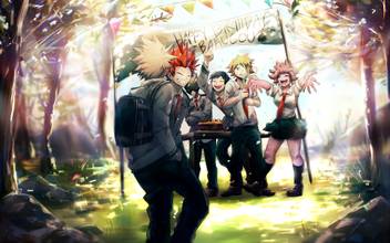 Athah Anime My Hero Academia Shouto Todoroki Katsuki Bakugou Denki