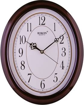Buy Rikon Plastic Wall Clock Brown 36 X 36 Cm Online At Low Prices In India Amazon In